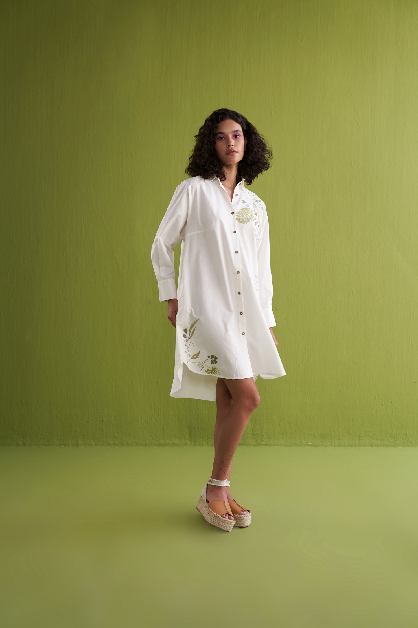 The Tropical Organic Cotton Shirt Dress