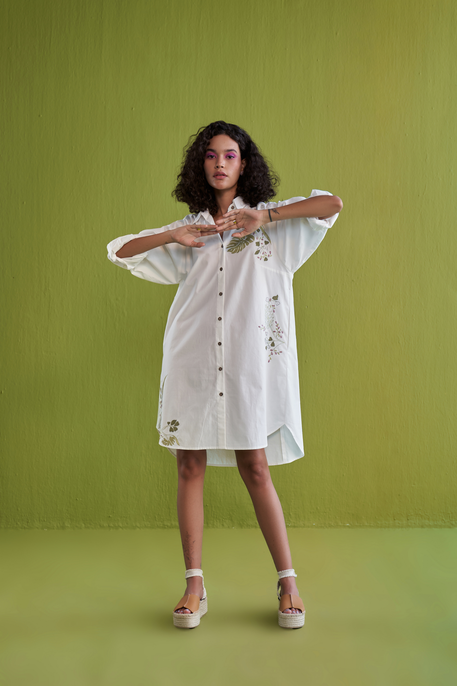 The Tropical Organic Cotton Shirt Dress