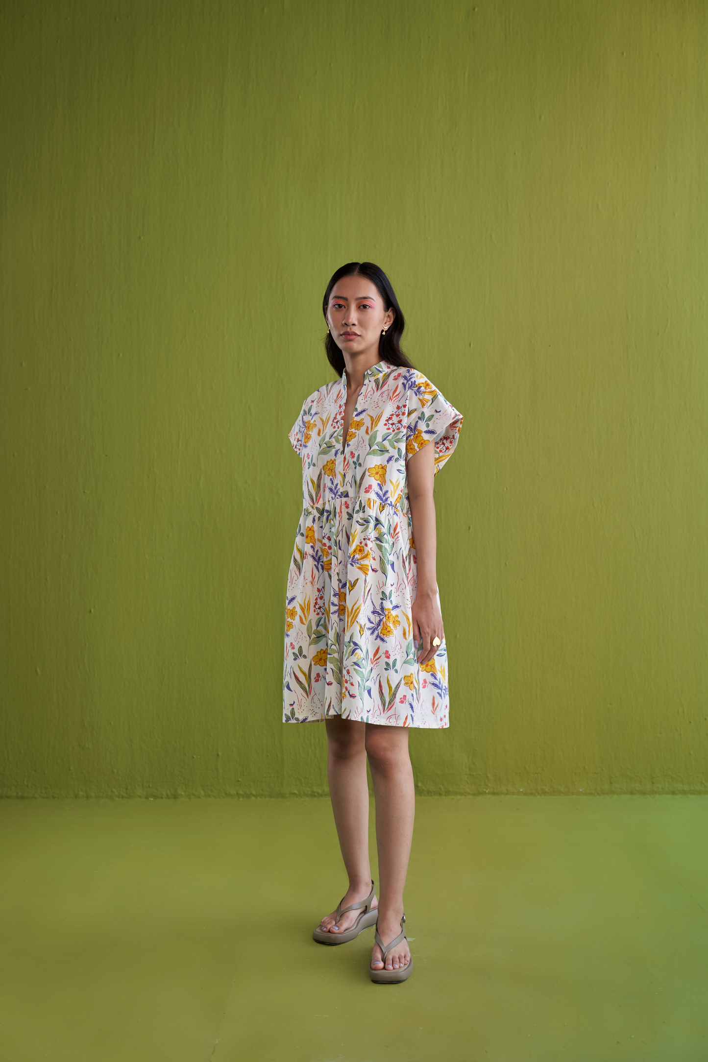 Tropical Garden Organic Cotton Dress